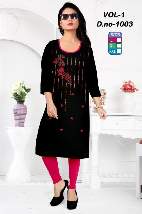 Rich Look-Rayon-With-Handwork-Kurti